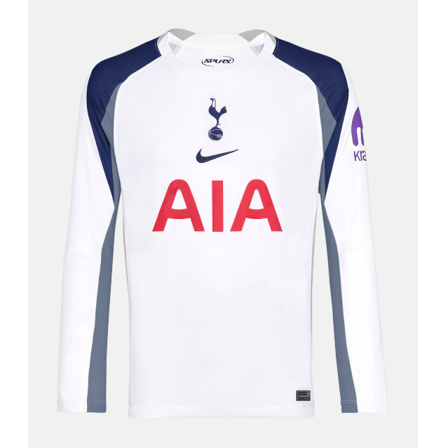 2025-26 Tottenham Hotspur Home Long Sleeve Soccer Jersey